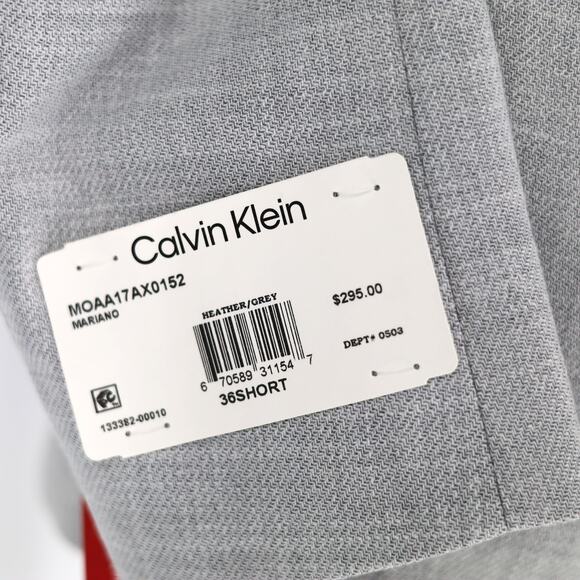 Calvin Klein Men's Heather Grey Soft Woven Casual Slim Fit Sport Coat Size 36S - Picture 4 of 5